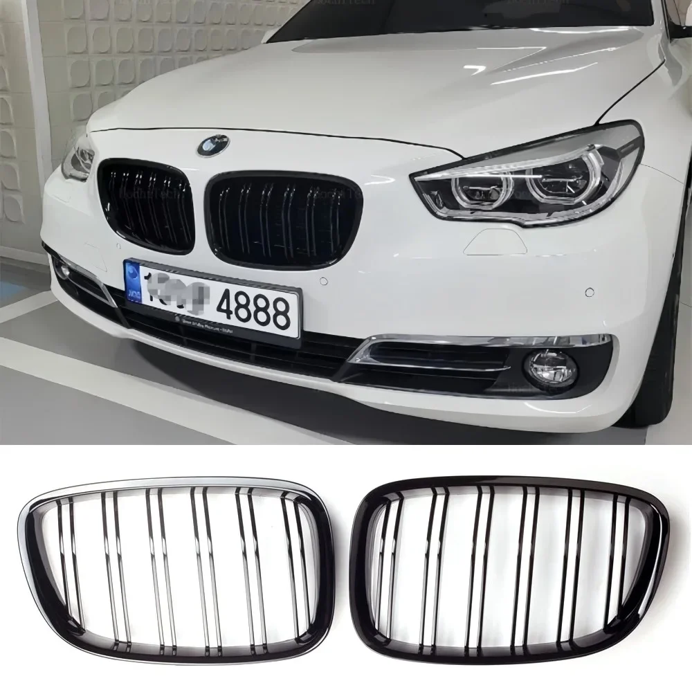 1 Pair High Quality Front Hood Kidney Grills For BMW F07 5 Series GT 520 528 530 535 550 2010-2017 Car Accessories Grille