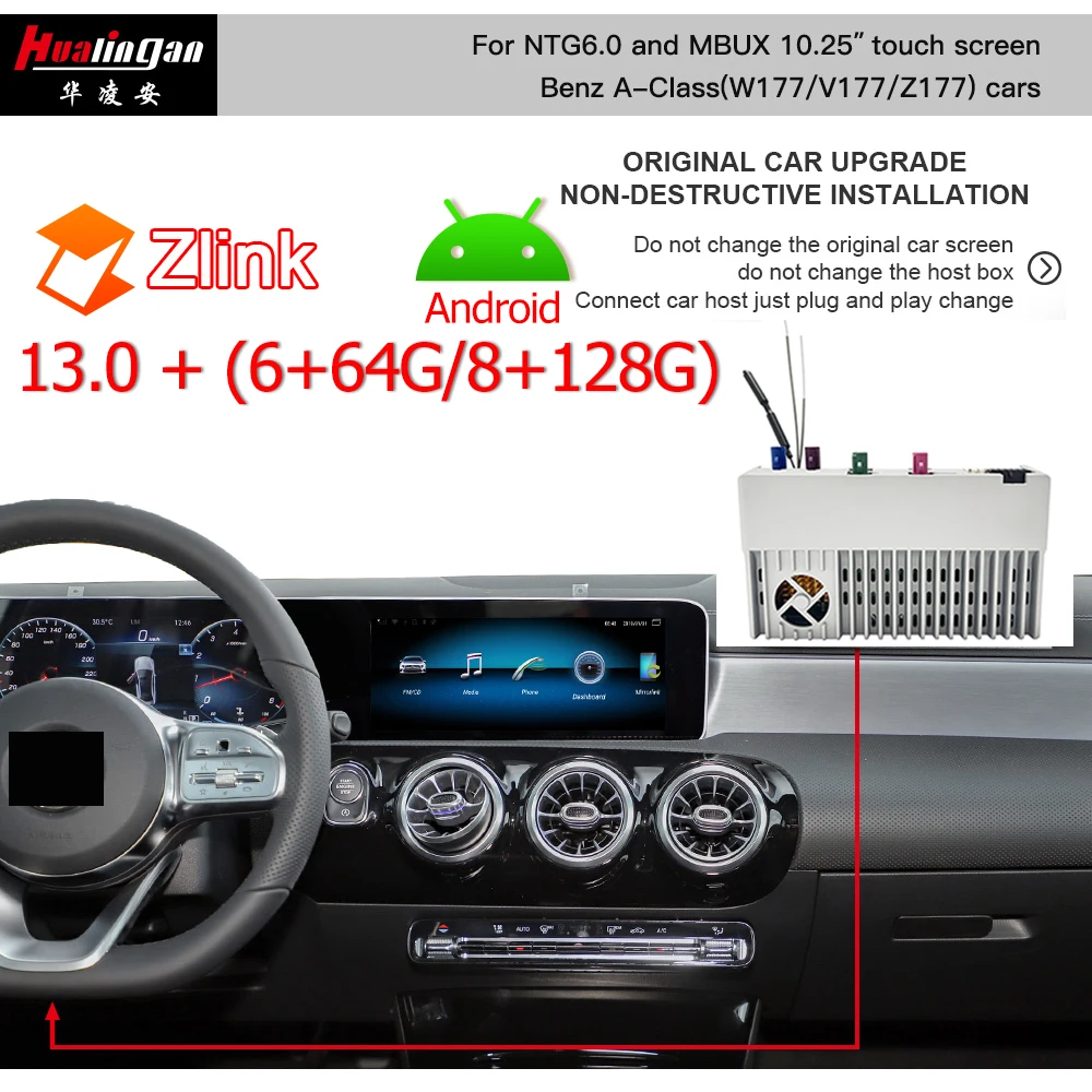 Wireless CarPlay adapter for Mercedes A -Class W177 ntg6 mbux 10.25 