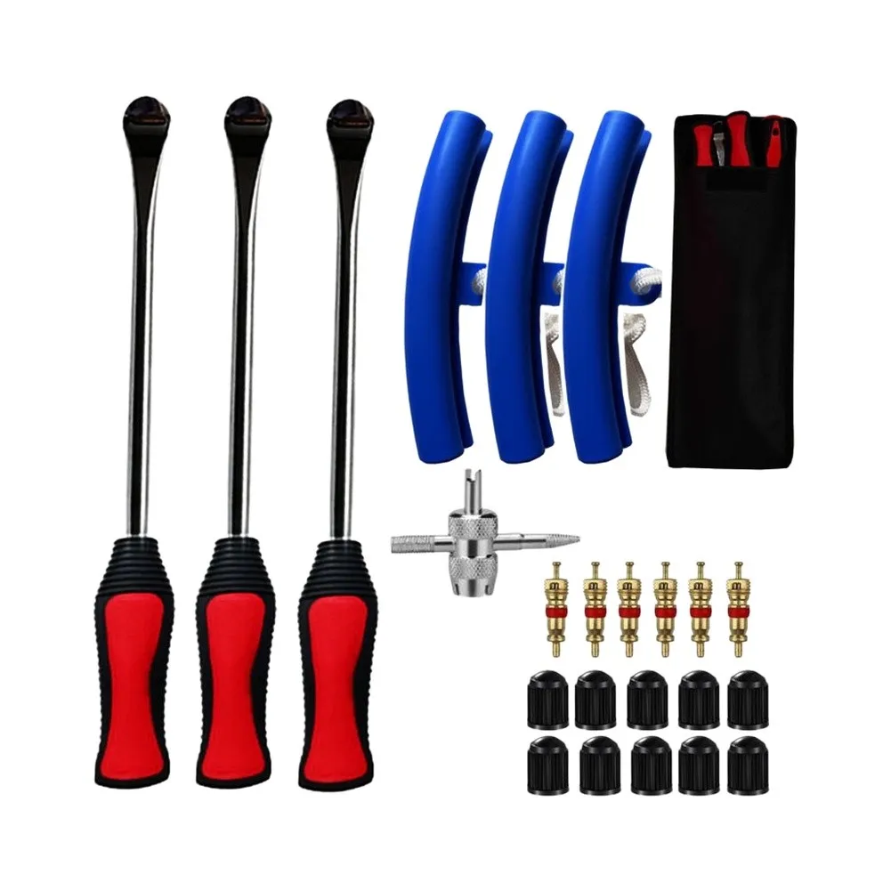 295mm Tire Spoon For Bike Tire Change Tool Tire Removal Tool Tire Changing Kit Valve Cores And Cap For Motorcycle LawnMower