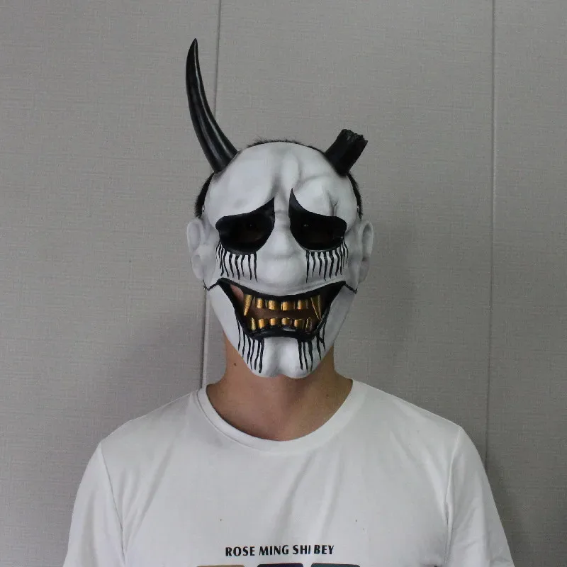 

2025 aaa Game Ghostwire Tokyo Hannya Mask Helmet Headwear Halloween Cosplay Costume Accessory Props Japanese Anime