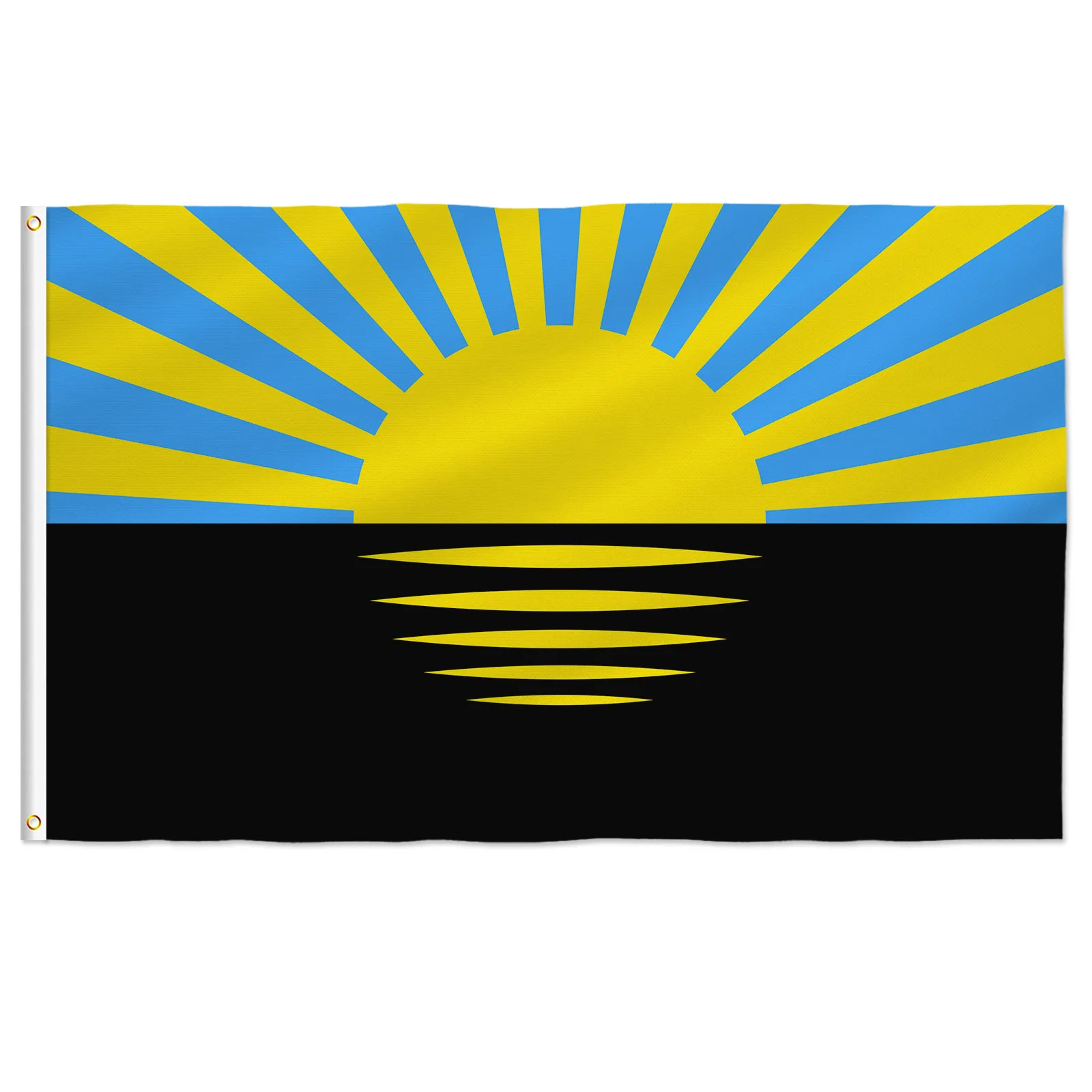 Bandera de Óblast de Ucrania Donetsk, bandera UA Donetsk de 90x150cm, doble costura con ojales de latón para decoración de interiores y exteriores