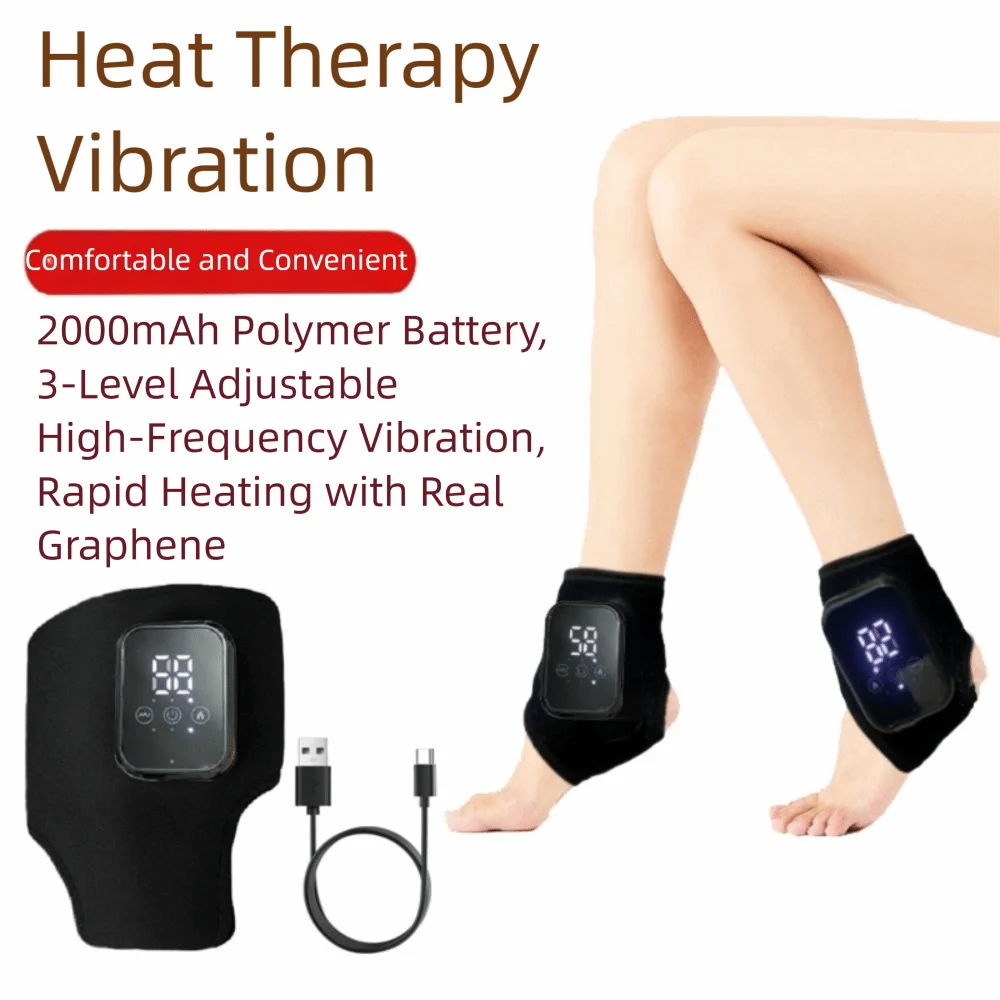 

Cordless Design Heating Ankle Massage Belt 3 Heat Levels Professional Foot Massager Electric Hot Compress Massage Pain Relief