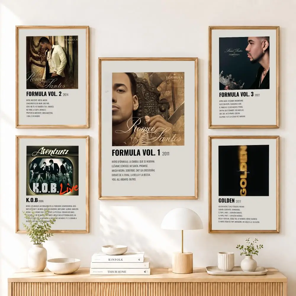 R-Romeo S-Santos Poster Home Living Bed Room Bar Hallway Sticky Wall Art Printing Aesthetic Decor