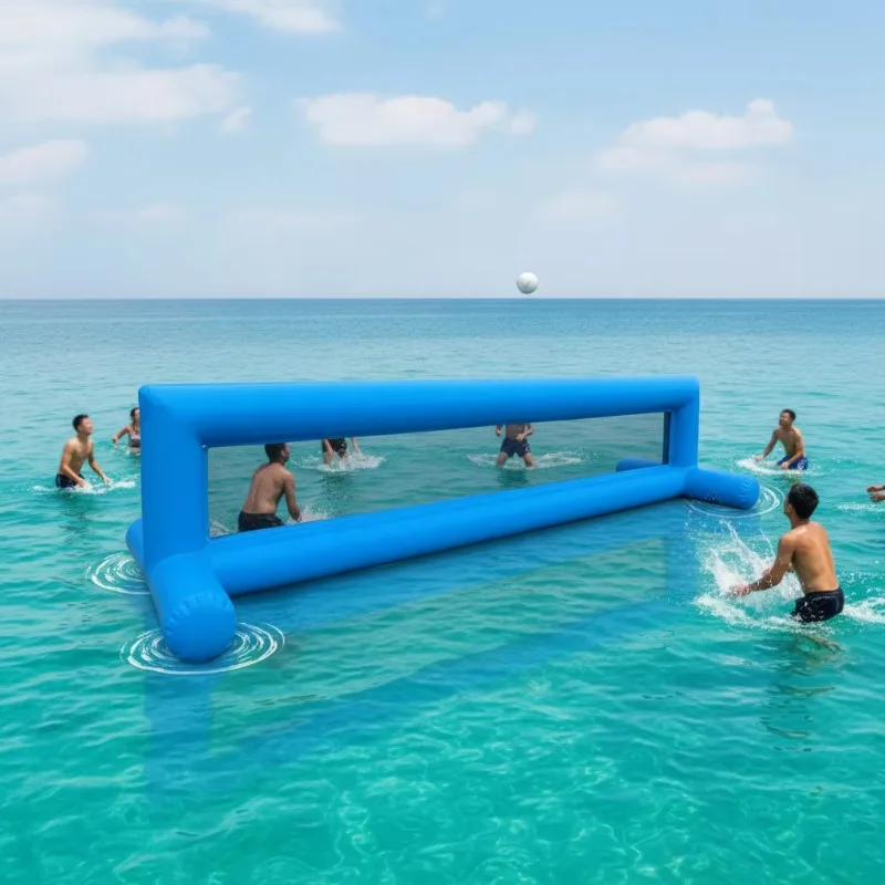Inflatable Water Volleyball Court Play Game Net  Swimming Pool Summer Amusement Facility