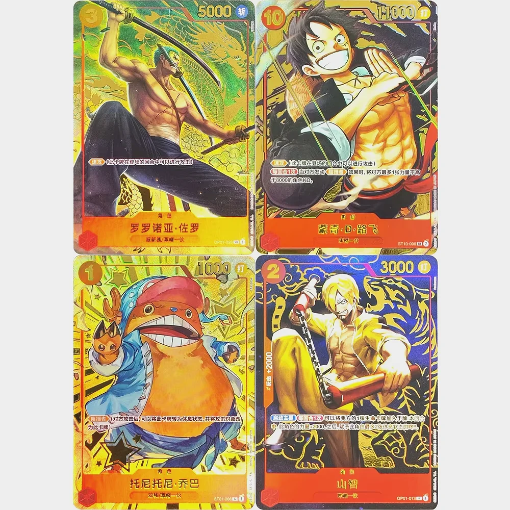 

Коллекционные карты ONE PIECE DIY Monkey D. Luffy Roronoa Zoro Tony Tony Chopper, китайские высококачественные самодельные игровые аниме-карты