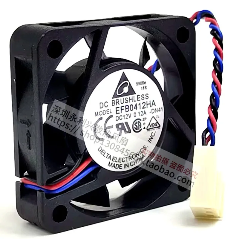 4010 12V 0.12A 4CM 3-Wire Dual Ball Bearing Cooling Fan High Speed Quiet Operation Efficient Heat Dissipation Durable Computer C