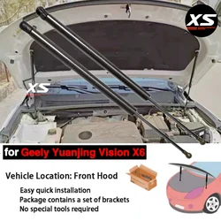 Hood Struts for Geely Yuanjing Vision X6 2016-2024 Haoyue Pro Livan X6 Pro Bonnet Modify Lift Supports Shock Dampers Piston Rods