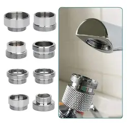Kitchen Faucet Adapter Set 18/20/22/24mm To 22mm With Washer Metal Male Female Saving Tap Connector Bathroom Accessories