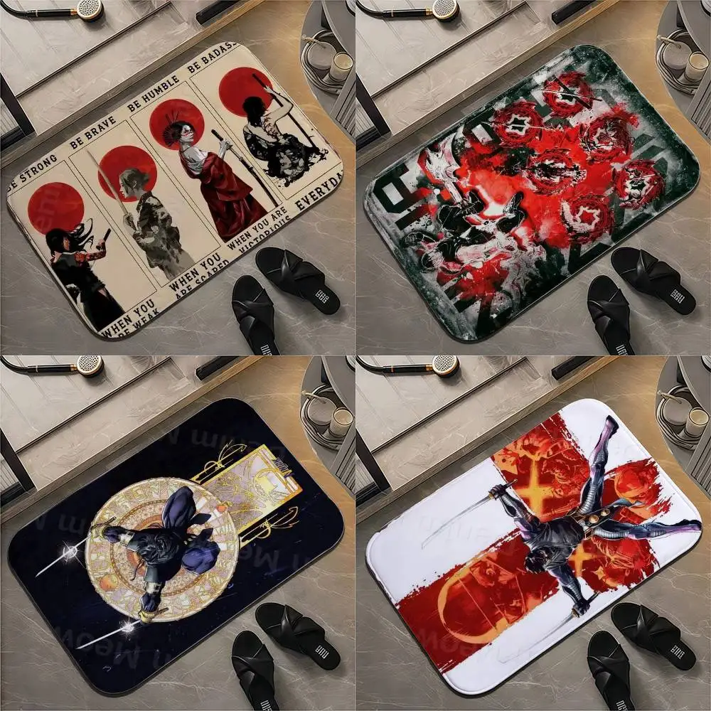 

Shabby Chic Ninja Metal Tin Sign Vintage Warrio Floor Mat Printed Large Carpets Room And Bedroom Carpets Bathroom Anti Slip Do