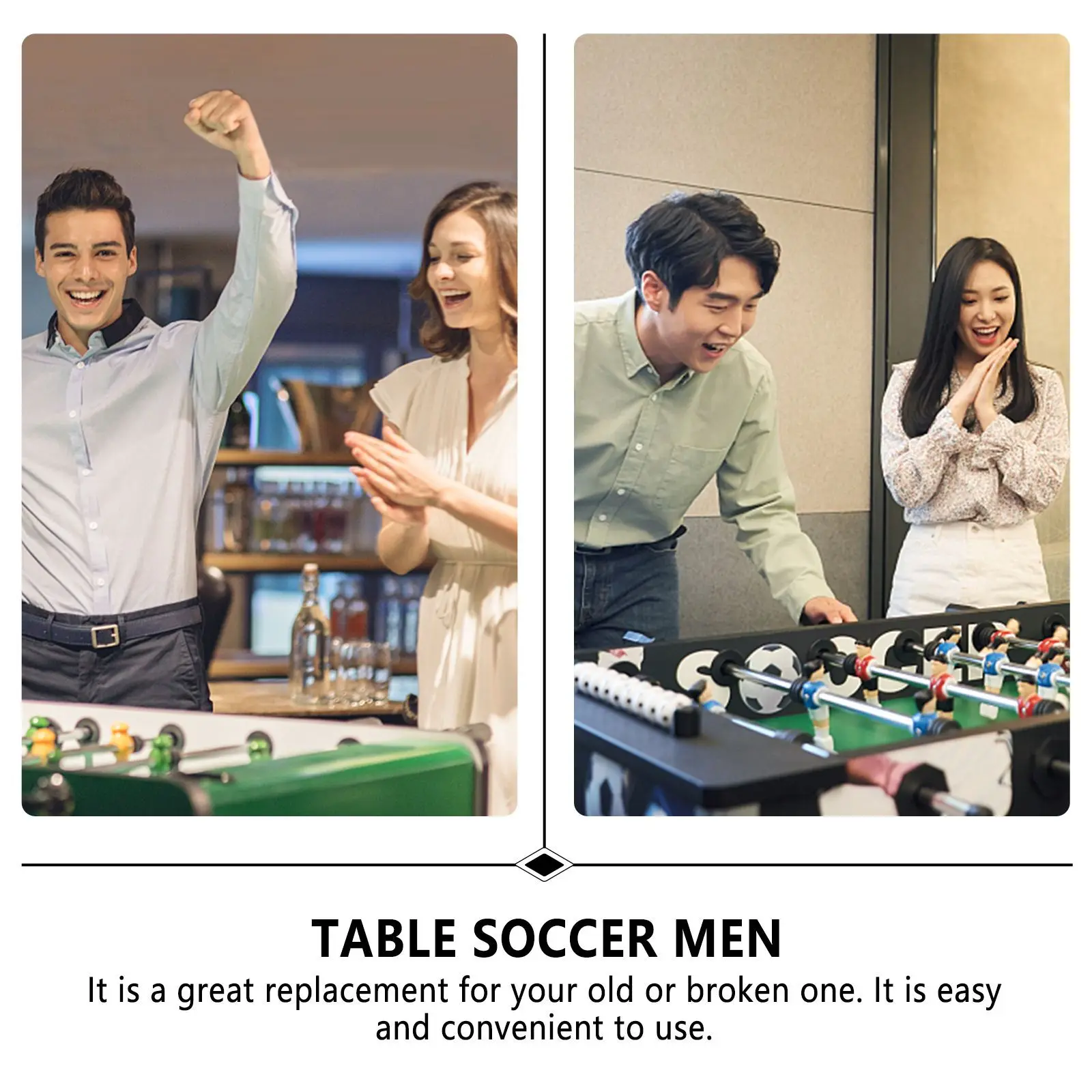 

6 шт., турнировочный стиль для настольного футбола, прочный пластиковый сменный настольный футбол без запаха, часть для стандартных футбольных столов