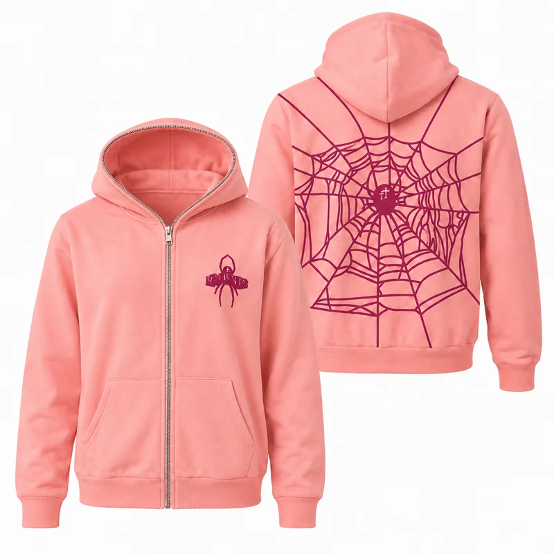 ユニセックス スパイダーウェブ ジップアップ フーディー グ - Graphic Hoodie Streetwear のレビューと価格