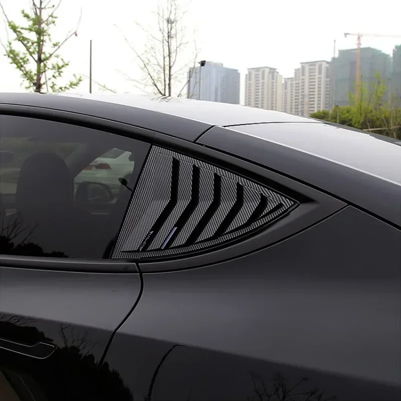 For Tesla Model Y Juniper 2021-2025 ABS Rear Car Window Shutter Cover Louver Side Vent Trim Triangle Modified Car Accessories