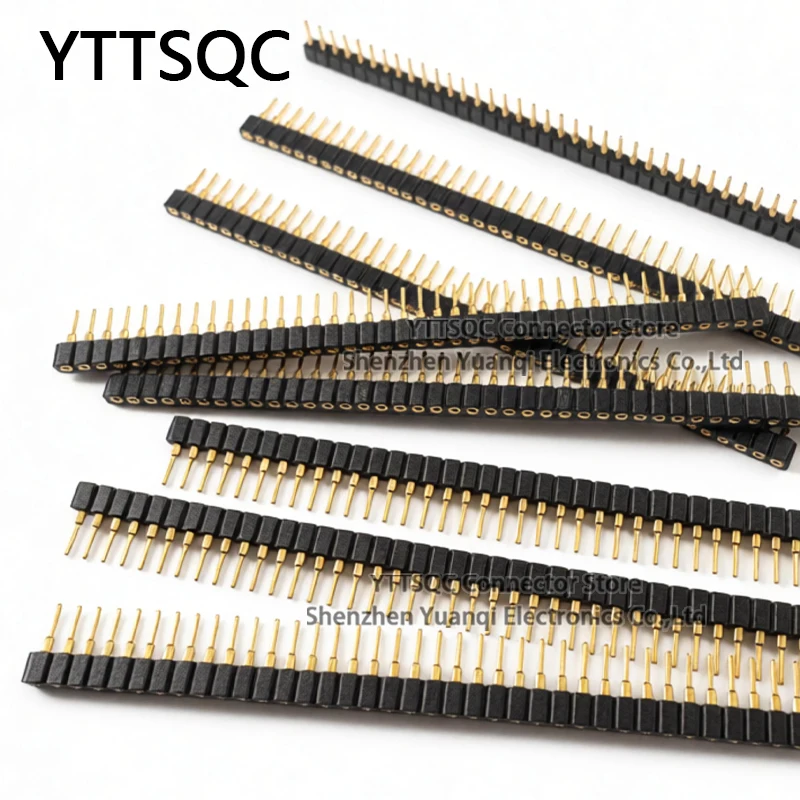 10pcs 2.0mm L7.4mm Single Double Row Round Hole Female Tin Gold Pin Header Single Row Breakable PCB IC Crystal Transistor Socket
