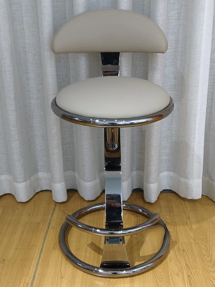 

Italian Light Luxury Bar Chair Stainless Steel