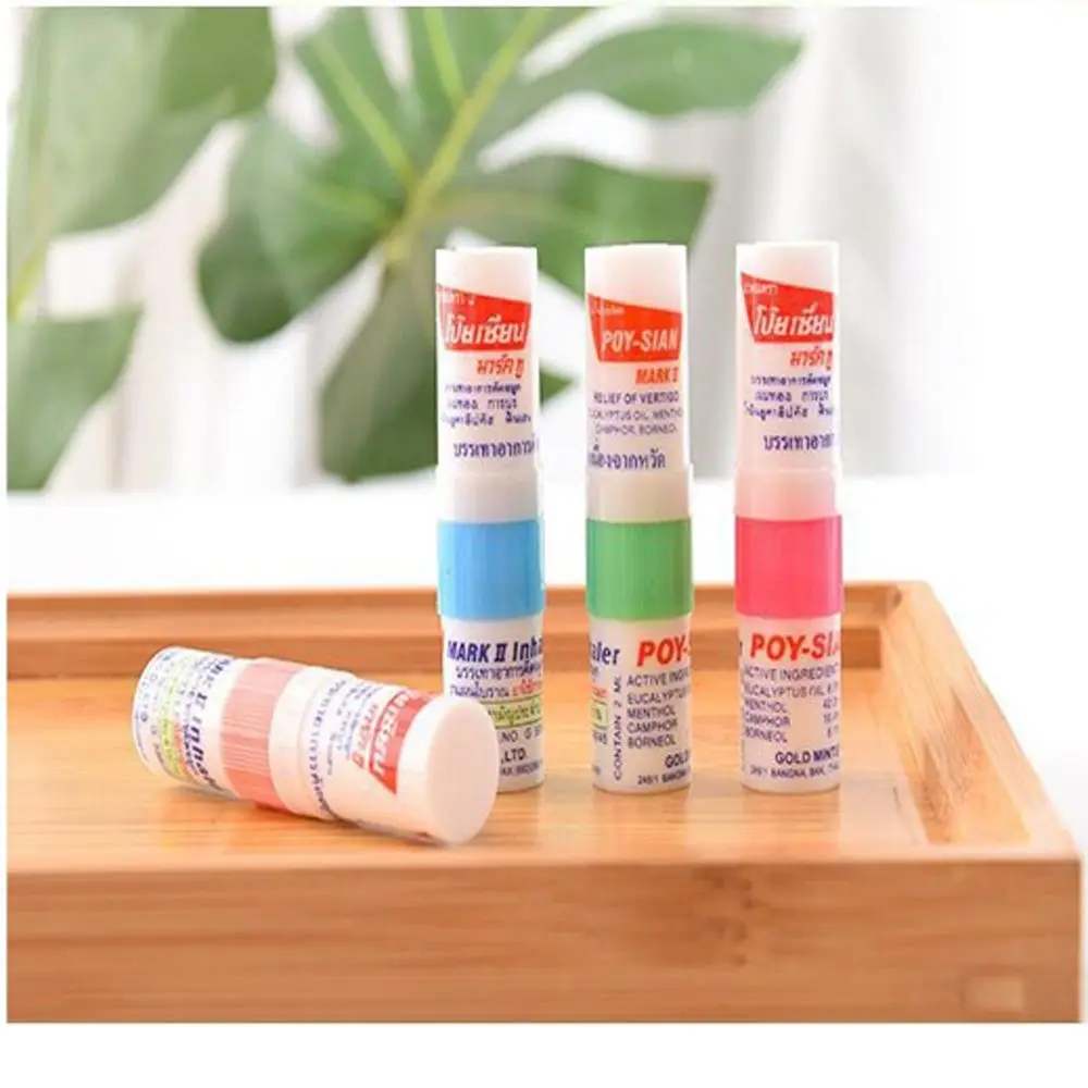 Mark Motion Sickness Refreshing Aroma Oil Stick Poy Sian Stick Mint Cylinder Oil Dizziness Inhaler Health Care Nasal Inhaler