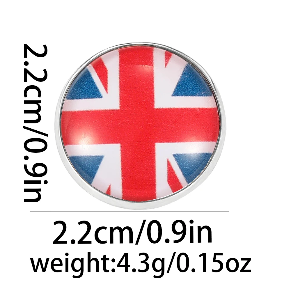 National Flag Collection Glass Pins USA UK France Germany South Korea Australia Canada Time Gem Brooches view 6