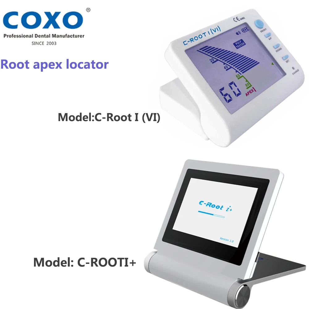 COXO C-Root I (VI) & C-ROOT+ Localisateur d'apex radiculaire avec alarme vocale intelligente et écran couleur pour test de vitalité pulpaire dentaire