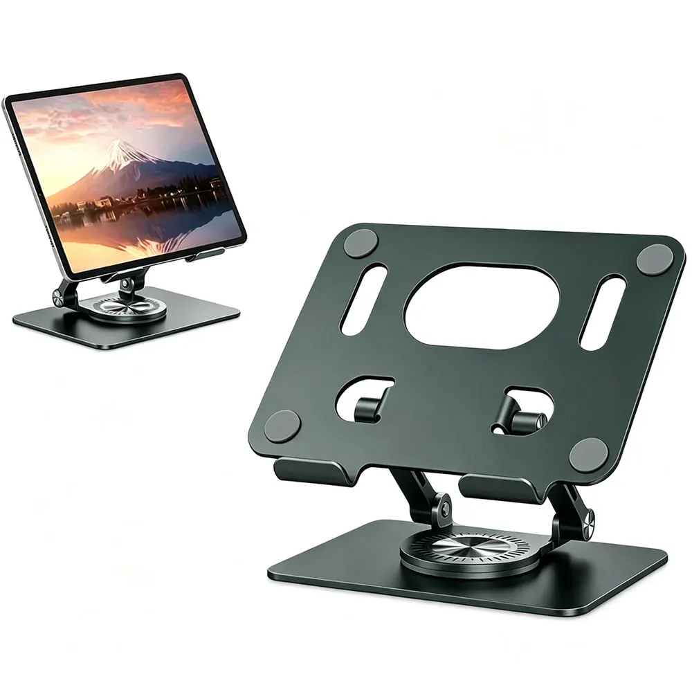 Adjustable Foldable 360° Rotatable Tablet Stand Desktop Stand Holder Compatible For 4.7-12 Inch Ipad Pro/Air/Min Laptop Tablet