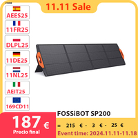 FOSSiBOT SP200 18V 200W Foldable Solar Panel, 23% High Efficiency Monocrystalline Solar Cells for Power Station Waterproof IP67