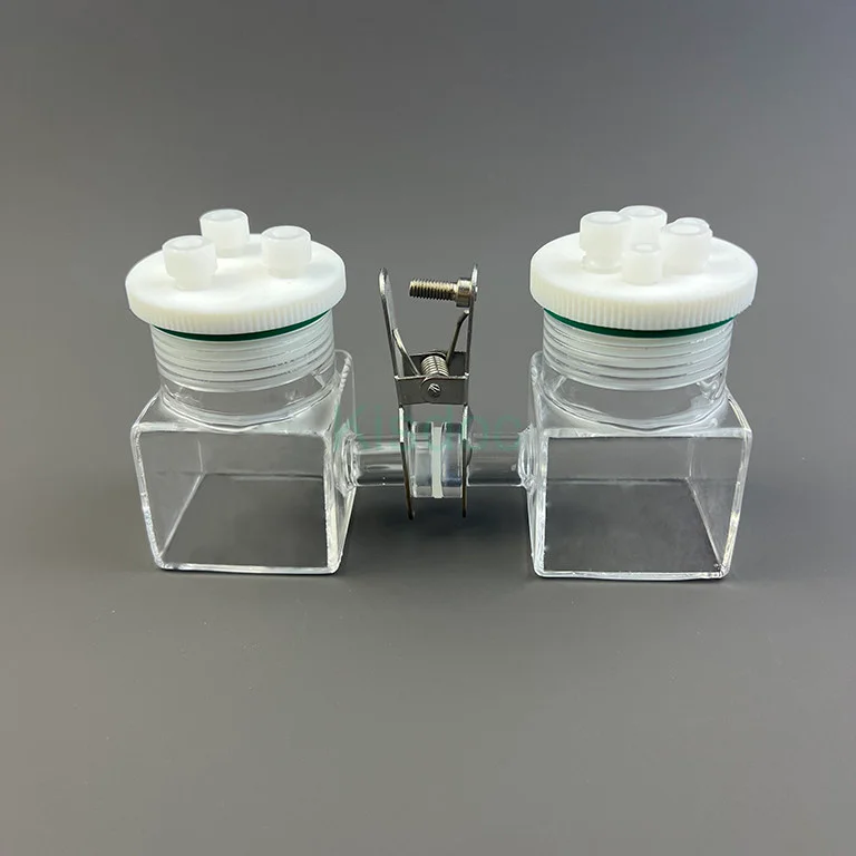 H-type Quartz Electrolytic Cell, High Light Transmission, Acid & Alkali Resistant, Customizable for Photocatalysis Experiment