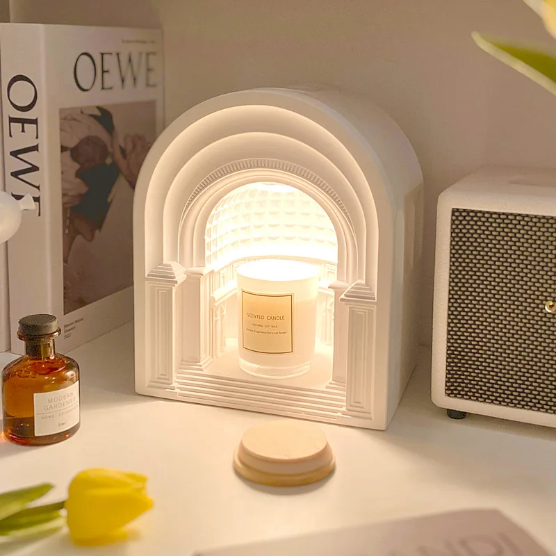 

Aromatherapy wax melting lamp, retro plaster lamp, fireless candle melting lamp, bedroom bedside atmosphere night light
