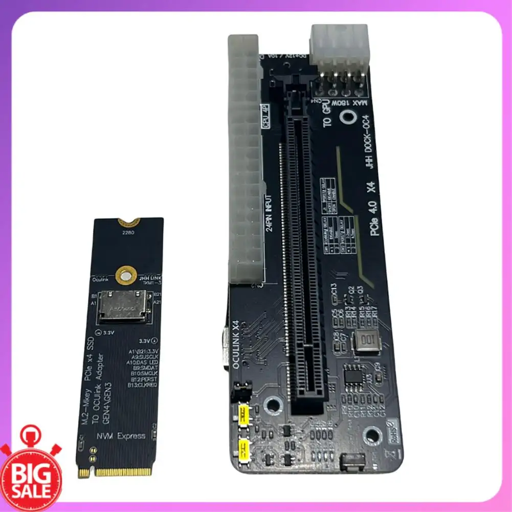 صفقة كبيرة لـ Oculink/M.2 Nvme بطاقة الرسومات الخارجية للكمبيوتر المحمول EGPU حافظة GPU Dock PCIE 4.0X4 Gen4 بطاقة توسيع GDP للكمبيوتر المحمول