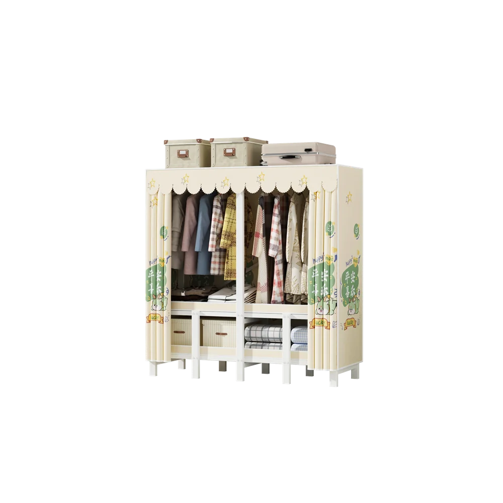 215cm Foldable Wardrobe Bedroom Furniture  Portable Clothes Storage Fabric Cloth Wardrobe Closet Armoire Designs Wardrobes