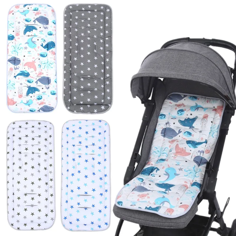 Universal Baby Stroller Seat Cushion Thick Buggy Seat Liner Pad Breathable Mesh Cotton Children Cart Mat Stroller Accessories