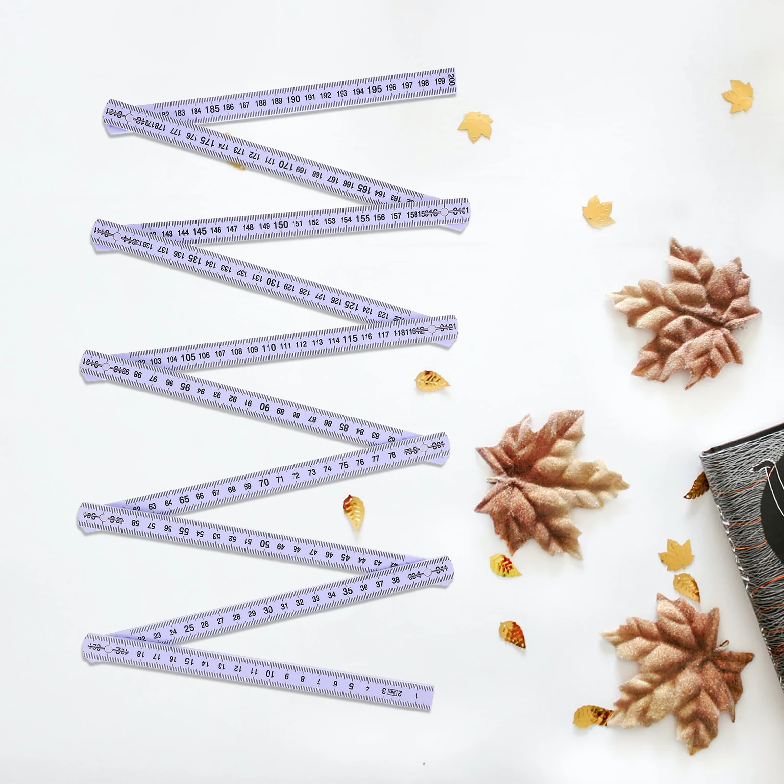 Plastic Folding Ruler 30cm Clear Scale Measuring Tool Metric cm mm Markings Foldable for Home Office School Use