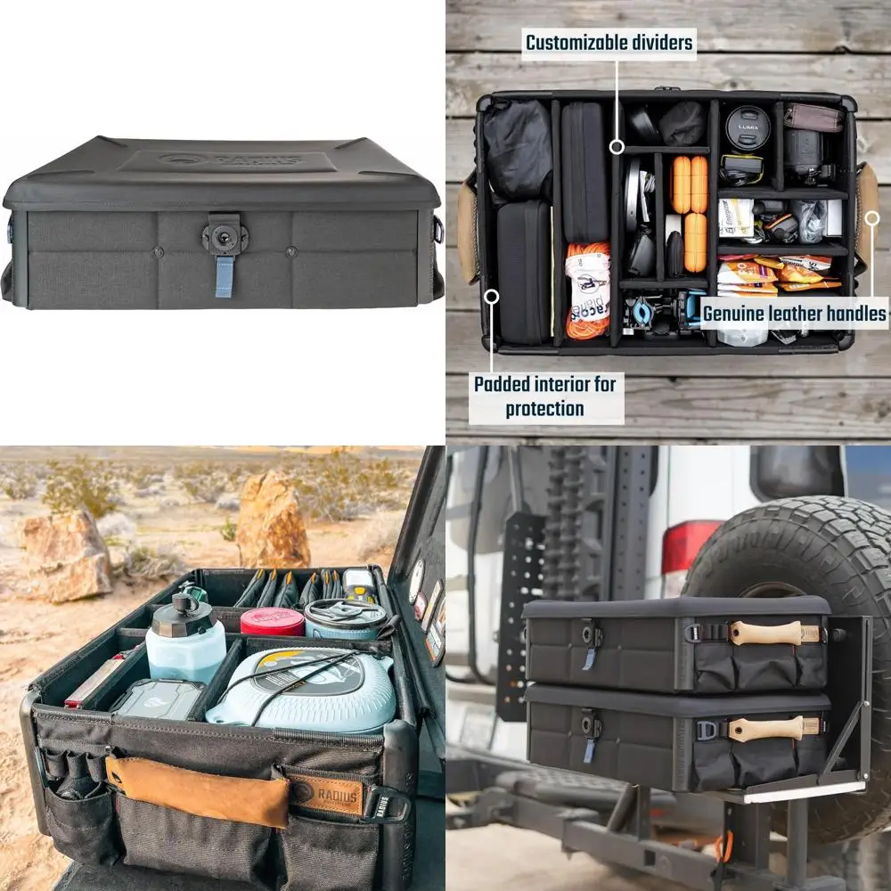 

Medium Camping Overland Storage Gear Box 3500 Capacity with Fidlock Fastening System for Outdoor Adventures