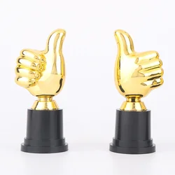 Thumbs Up Trophy Plastic Gold Trophies Encouragement Mini Victory Trophies Award Prizes for Home Desktop Decor