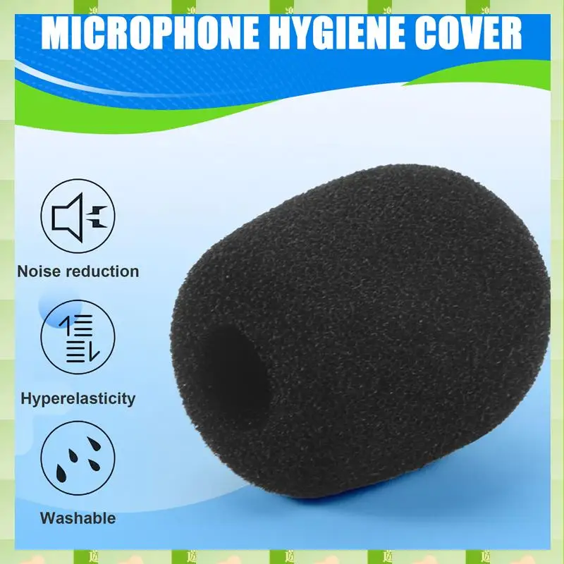 2025 100 шт., гарнитура для микрофона, гриль, лобовое стекло, губка из пенопласта, черный чехол для микрофона 30 мм x 8 мм, 100 шт., гарнитура для микрофона, гриль, лобовое стекло