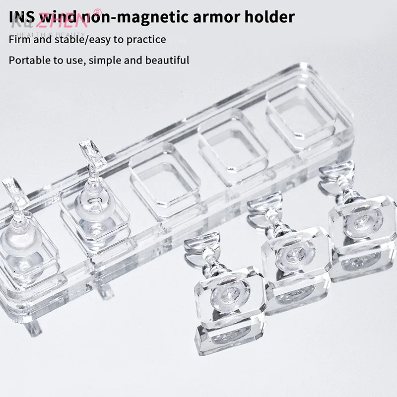 1/5/10 Raster Niet-magnetische nagelstandaard Monsternagels Display Nagellakhouder Nageltips Herbruikbare niet-magnetische nagelstandaard