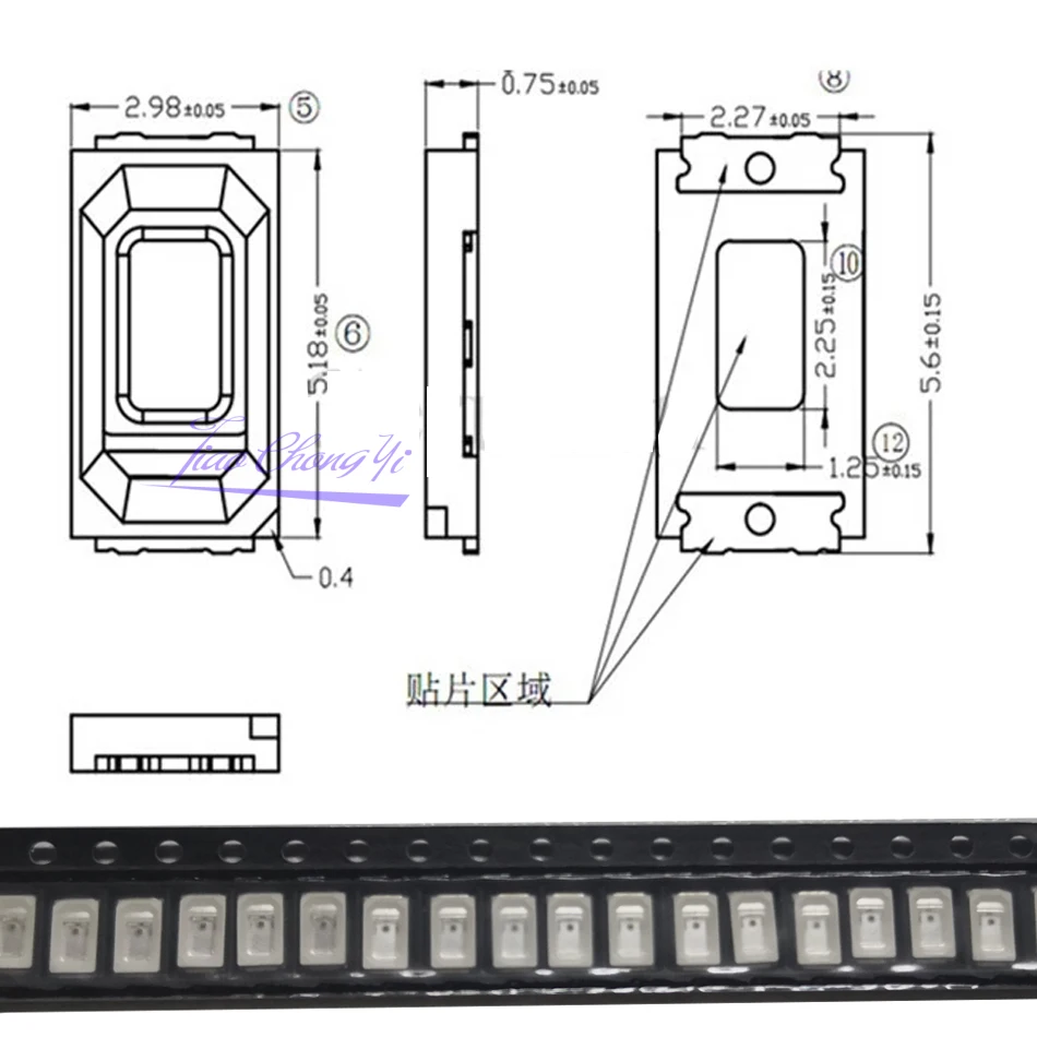 SMD Chip 5630/5730 Infrared LED lamps 0.5W IR 740nm 850nm 940nm LED Emitting Diode