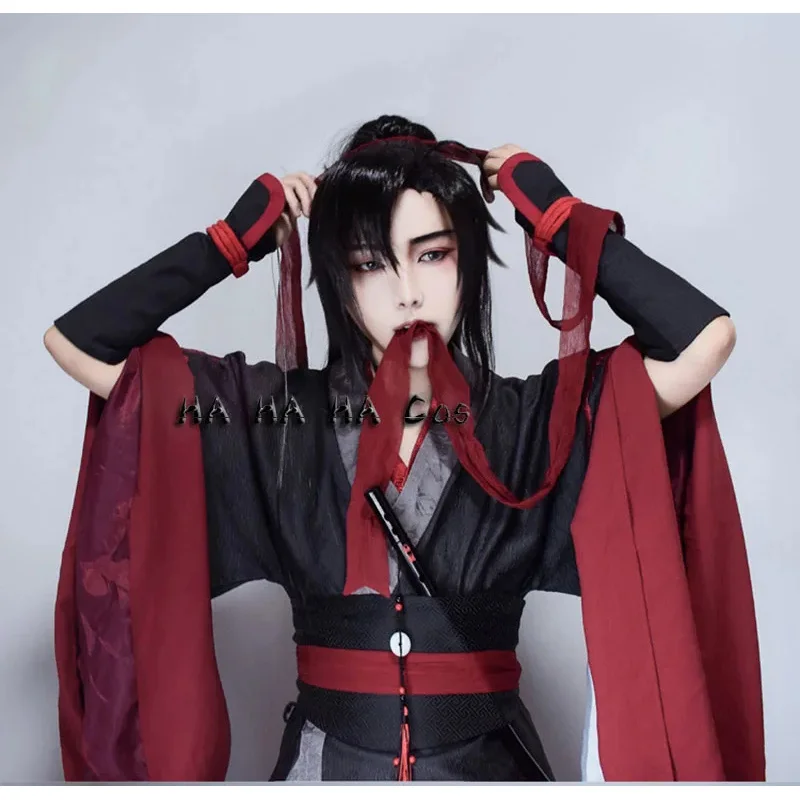 Mo Dao To Shi Wwei Wuxian Anime Cosplay Wig Grandmaster Of Demonic Cultivation Synthetic Wig Hair Flute Yinhaufu Halloween Props