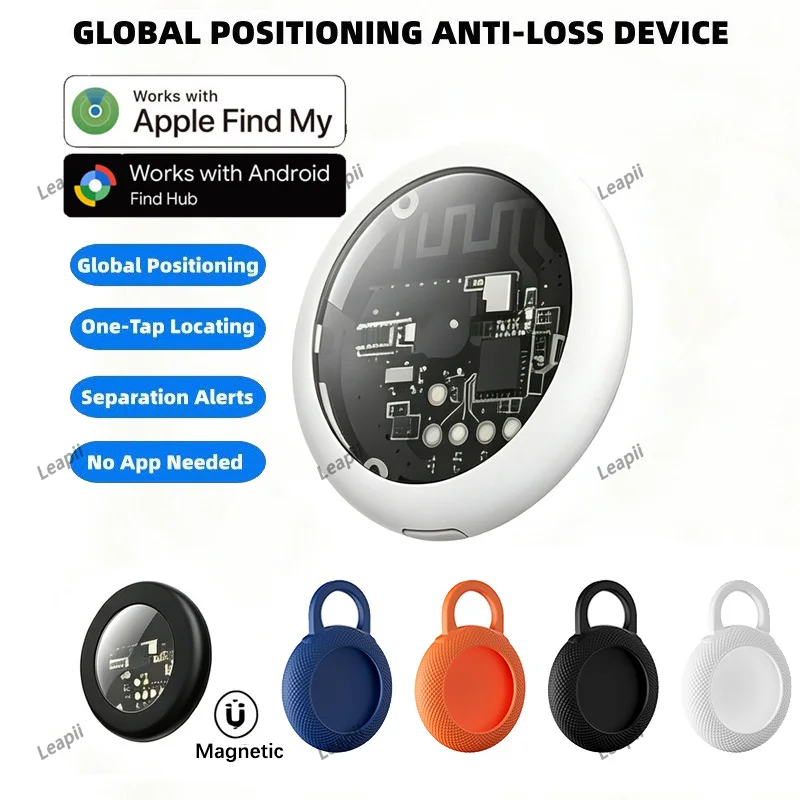 Traceur GPS intelligent pour iOS et Android, localisateur mondial Bluetooth anti-perte pour iPhone, compatible avec Google Find My, pour bagages, animaux de compagnie, clés de voiture.