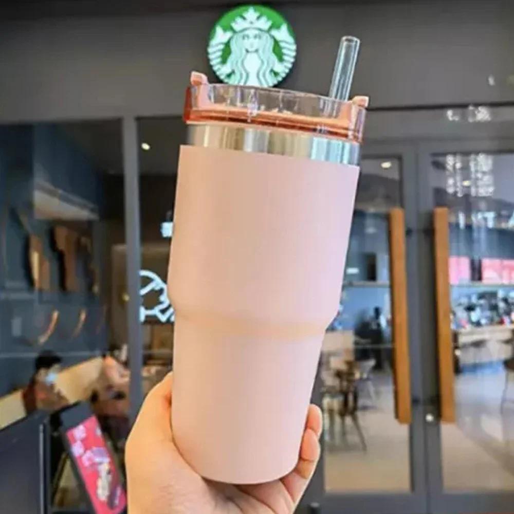 스테인레스 스틸 진공 단열 텀블러 물병, 빨대 보온병, 차가운 따뜻한 보온 커피, 20oz, 304 