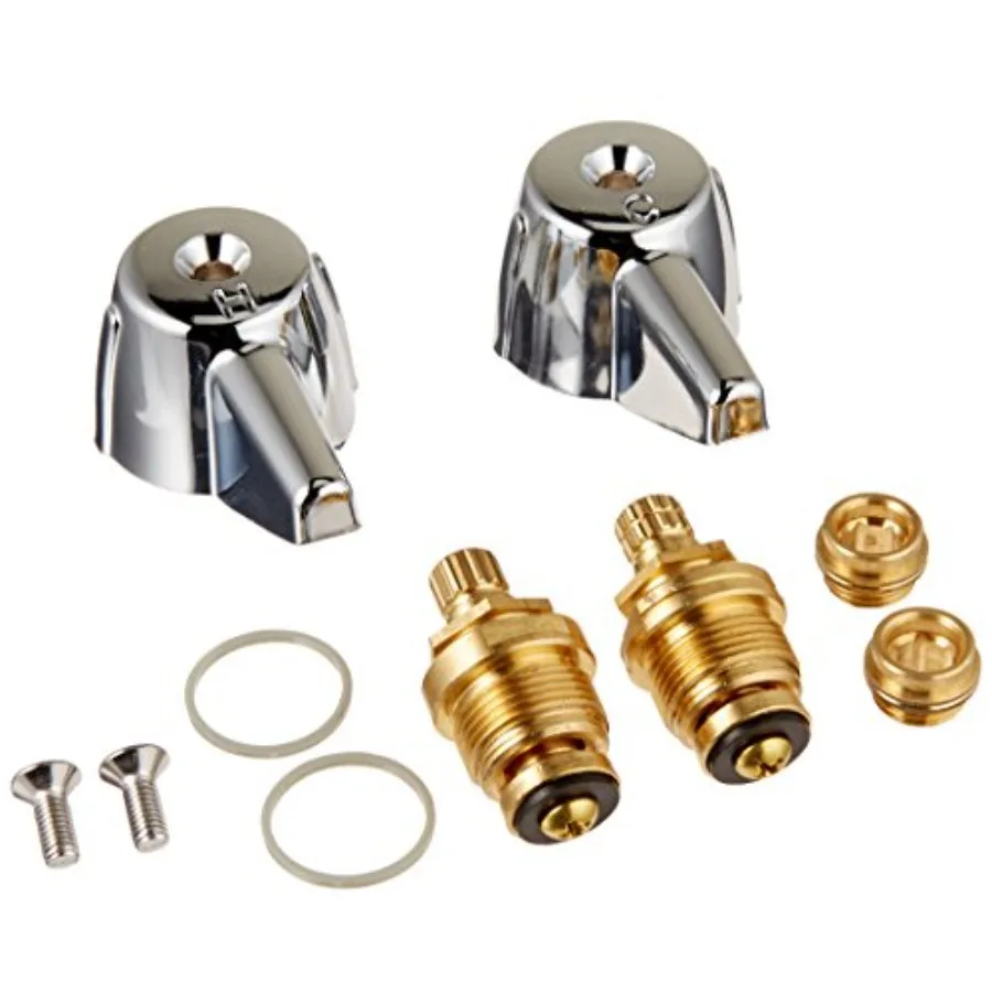 

39674E 2-Handle Lavatory Faucet Trim Kit for Central Brass with Stems and Seats, Chrome