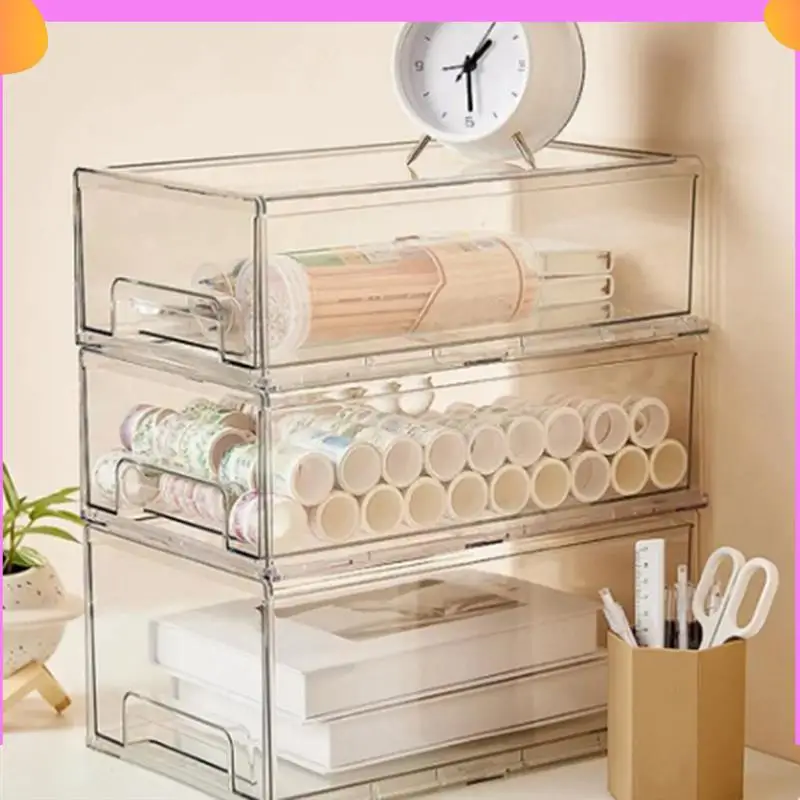 

A23P Capacity Storage Container Capacity Pet Drawer Storage Box For Face Stationery Jewelry Multifunctional Box