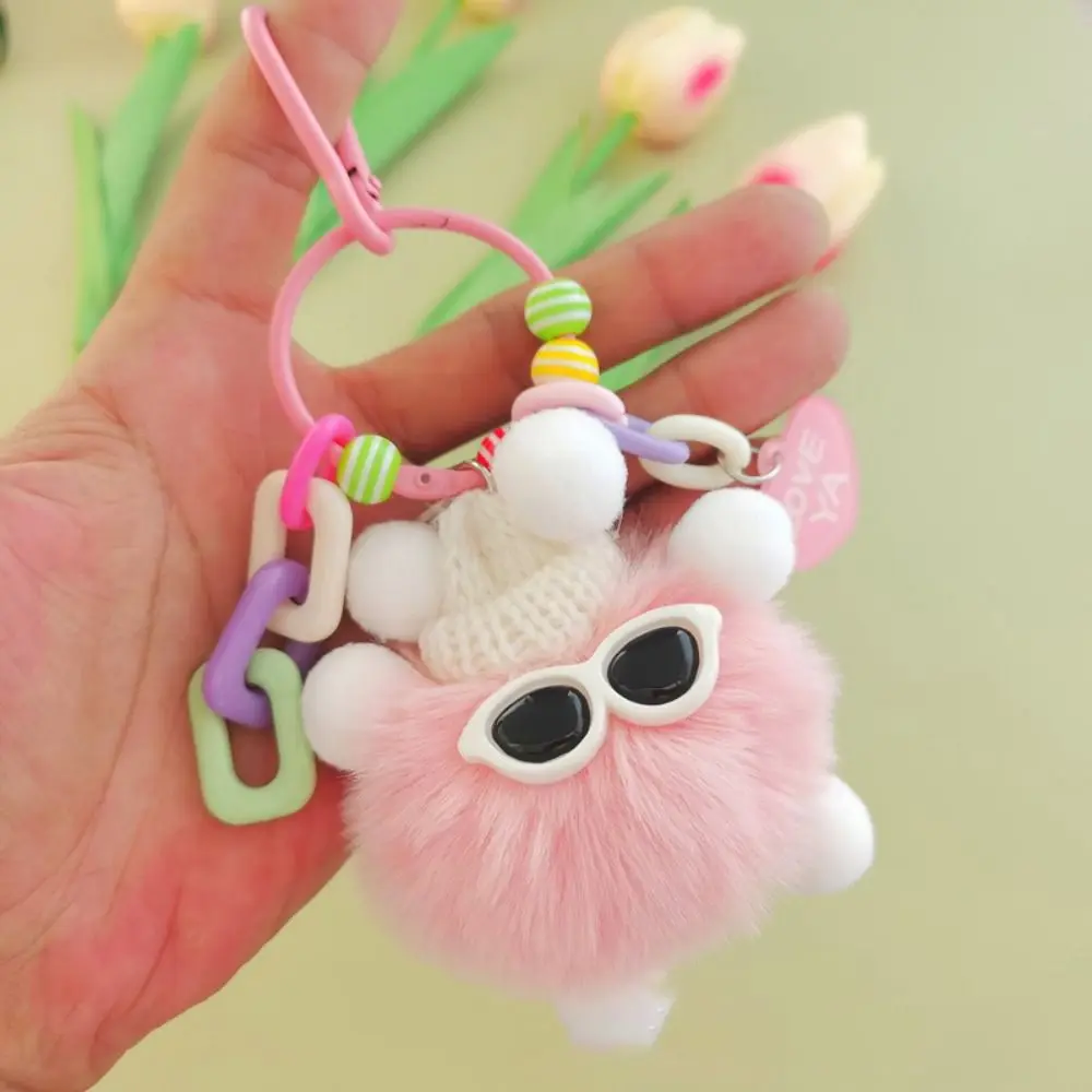 Gifts Lovers Elf Rex Rabbit Hair Pendant Diy Fashion Couples Keychain Kawaii Plush Bag Decoration