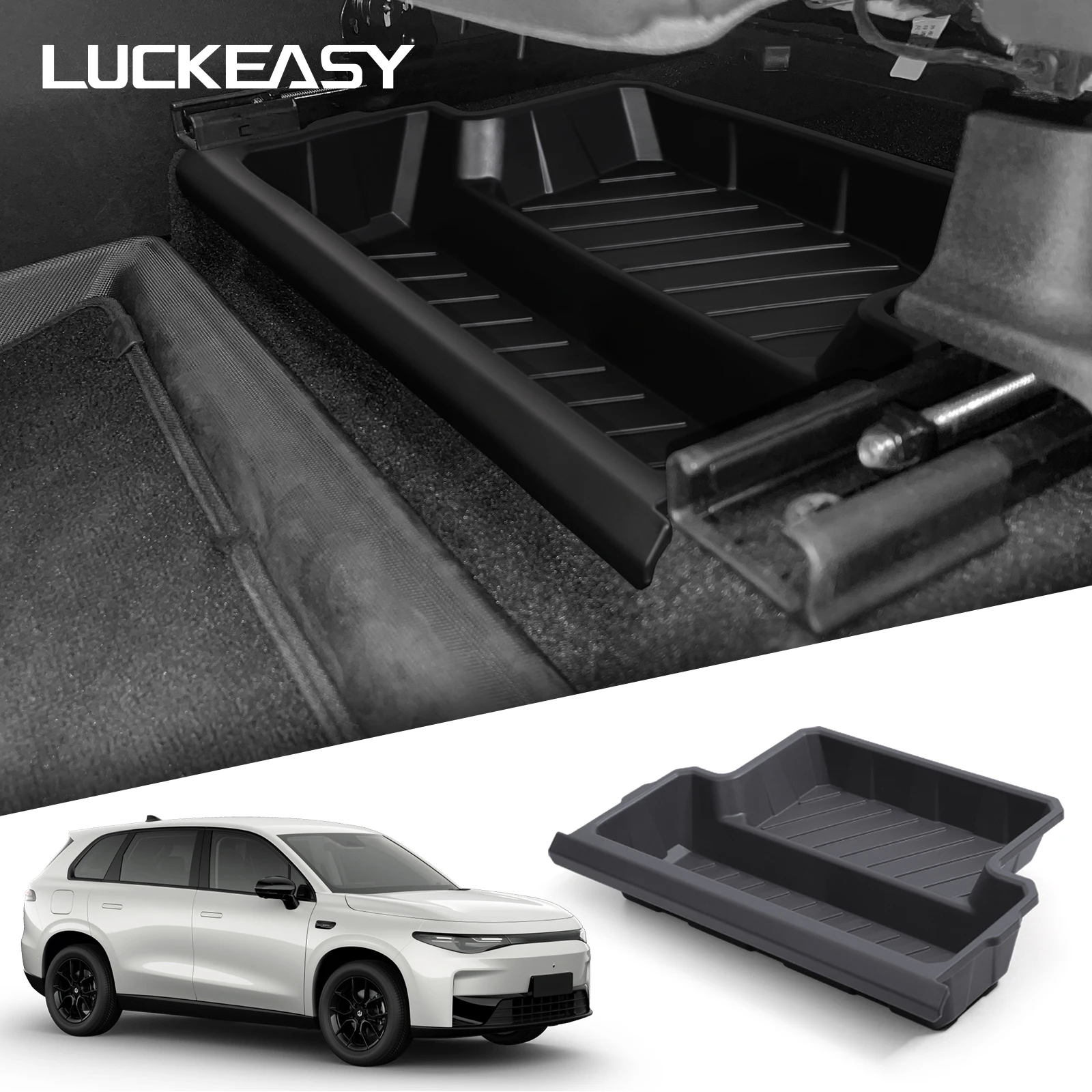 

for Leapmotor C10 2024 2025 Under Seat Storage Box Drawer Type Organizer Storage Lower Box Case Car Interior Accessories