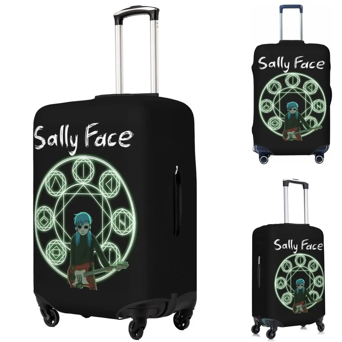 

Sally Face Poster 2 Suitcase Cover Protection Elastic Travel Luggage Protector Covers for 18-32 Inch