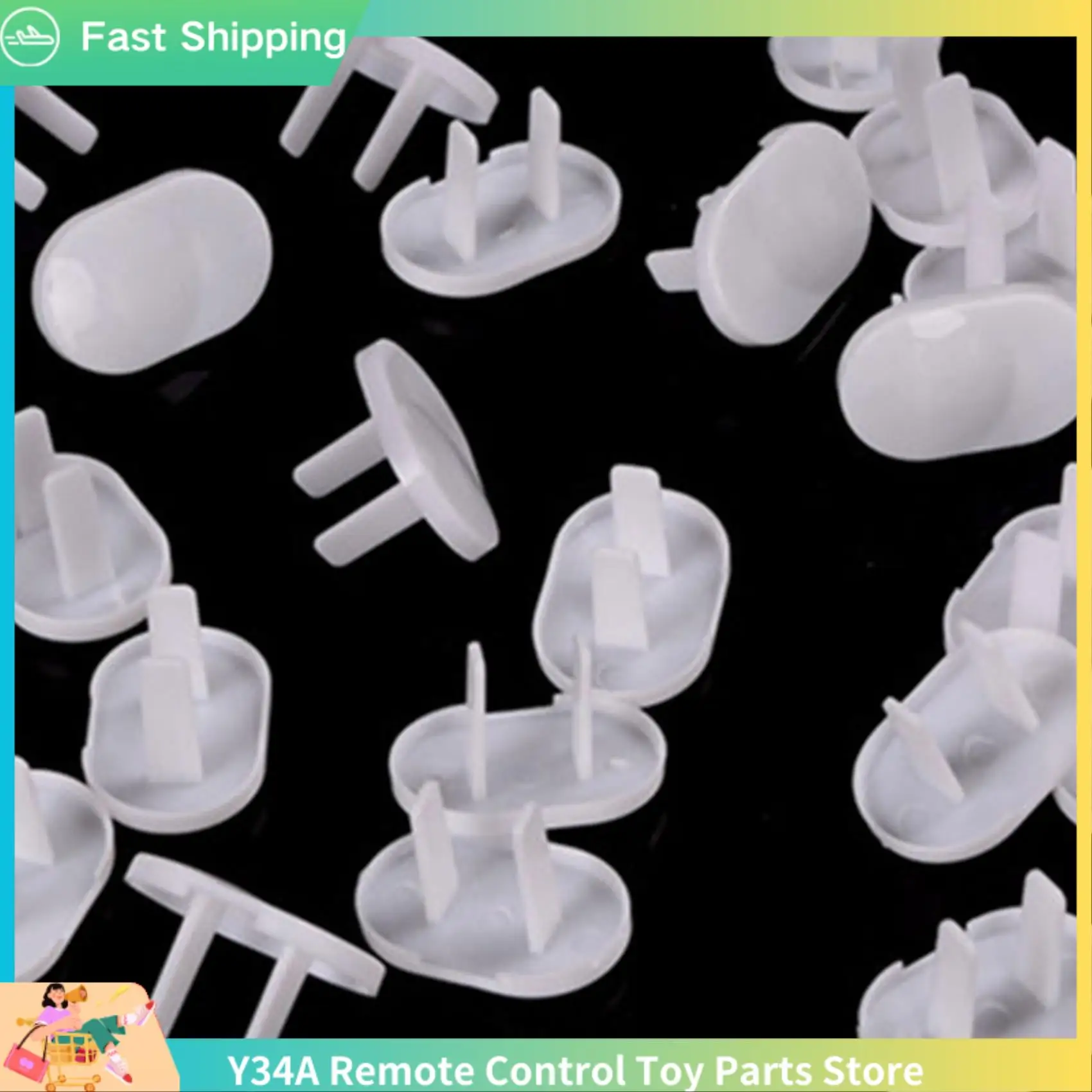 

100Pcs Anti Electric Shock Plugs Protector Cover Cap Power Socket Electrical Outlet Baby Children Safety Guard Two Holes-Y34A