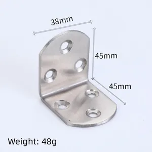 Edelstahl -Stahl -Eckhalterstecker, rechter Winkelunterstützung, Möbelfixierung, gestärkte Hardware, L -Form, 4PCS 10 Hauptverkäufe aufgenommene Canyer - №6