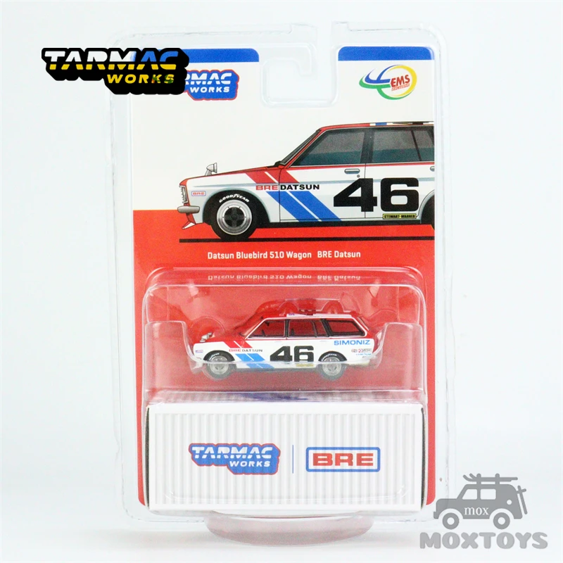 

Tarmac Works 1:64 Datsun Bluebird 510 Wagon BRE Datsun #46 Diecast Model Car