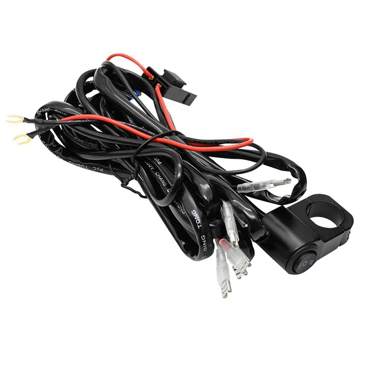 

120W 9-16V Motorcycle Light Switch Control Line Group For Motorcycle Worklight Spotlight Headlight