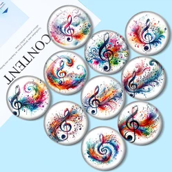 Music Note Clipart  12mm/18mm/20mm/25mm Round photo glass cabochon demo flat back Making findings