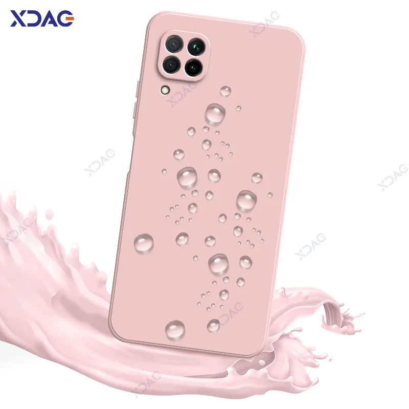 الأصلي قضية الهاتف المحمول لهواوي P40 لايت P40Lite 4G 5G الإصدار 360 لينة فاخرة مربع السائل غطاء سيليكون حقيبة مقاومة للماء #4