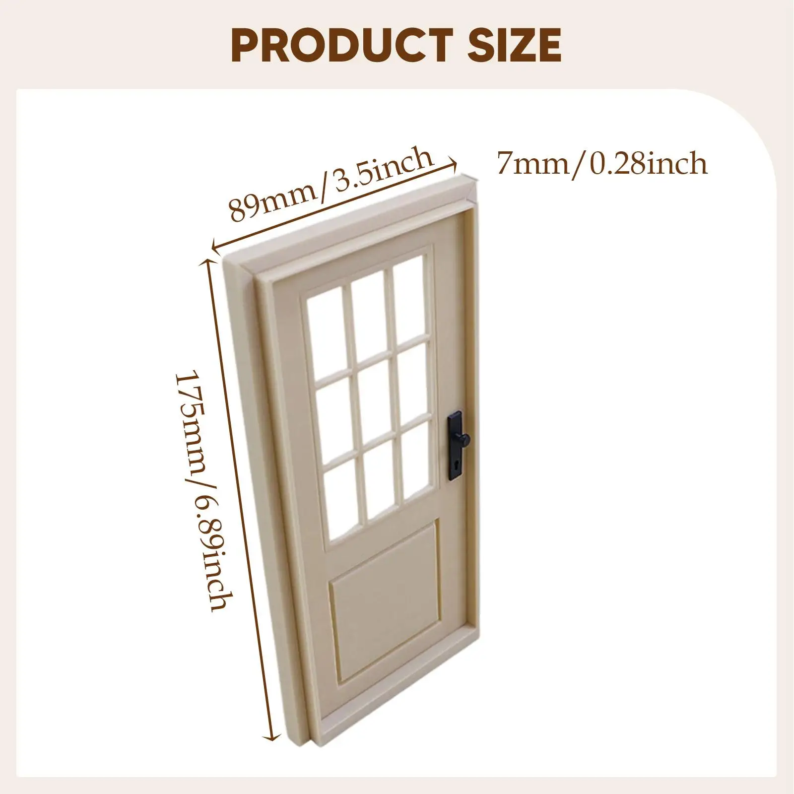 1:12 poppenhuurdeur, miniatuur poppenhuismeubilair, collectie fotografie rekwisieten