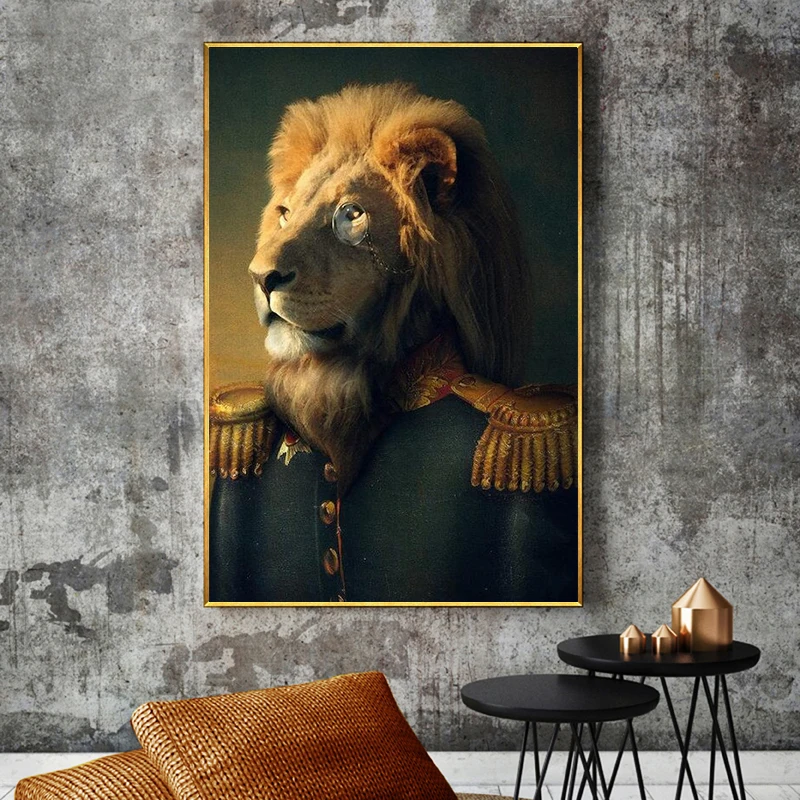 

Classical Lion General Painting On Canvas Art Posters and Prints Nordic Animal Wall Art Pictures for Living Room Home Decor